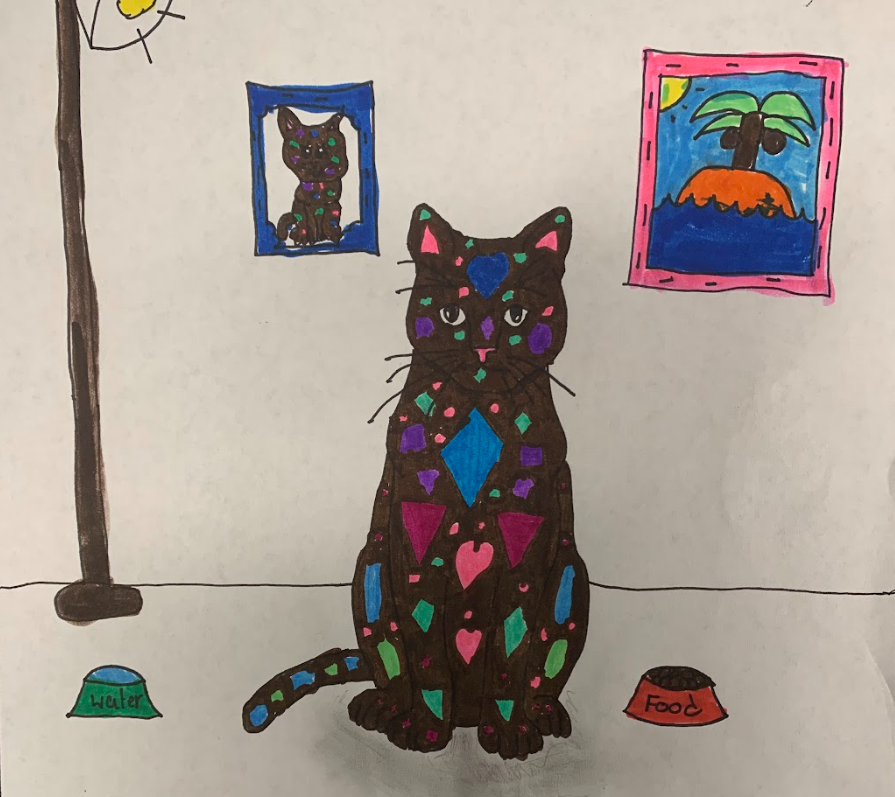 student art of a cat